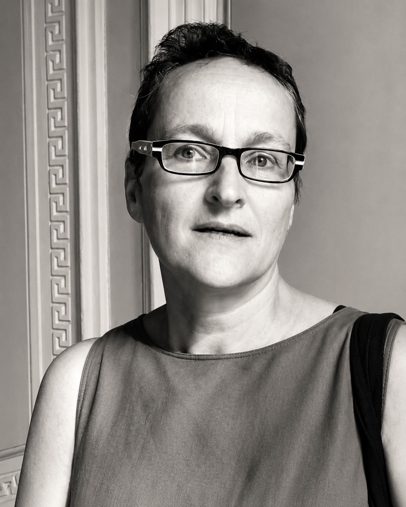 Black-and-white portrait of Catherine ‘Katya’ Phillips